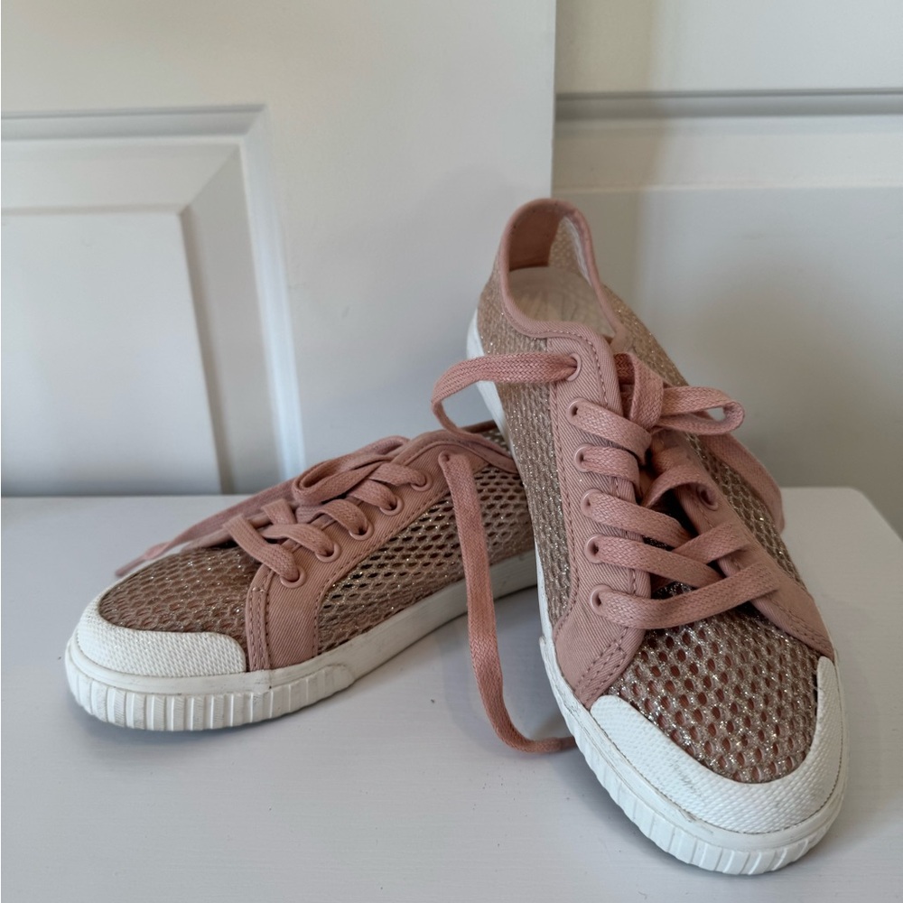 Tretorn Pink and White Mesh Women's Sneakers
